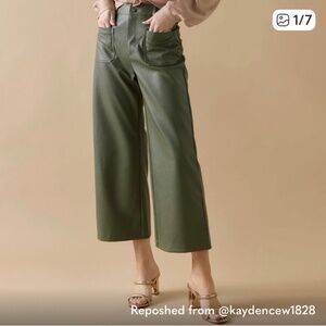 Olive Wide Leg Palazzos